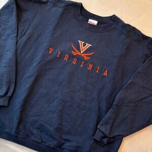⚔️ Vintage UVA Virginia Cavaliers Crewneck Sweatshirt L Mincer's Embroidered